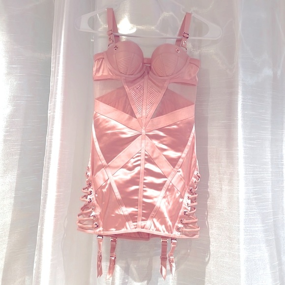 ♡BRAND NEW UNICORN RARE ICONIC HB™ ☆Jerry☆ BLUSH 32A Demi-Cup Push-Up SEX DRESS♡ - Picture 7 of 15